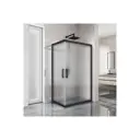 Душевой уголок Creto 129-DEO-110-90-200-MAT-6BLM прямоугольник 110x90см черный профиль эффект стекла матовый