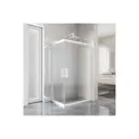 Душевой уголок Creto 129-DEO-140-80-200-MAT-6WHT прямоугольник 140x80см белый профиль эффект стекла матовый