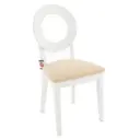 Стул Aurora Коломбо 93x41x44 см экокожа цвет белый/кремовый