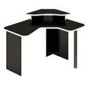 Компьютерный стол Мэрдэс СКЛ-ИгрУгл120 ЧБЕ+НКИЛ-УГЛ ЧБЕ правый 120x88x100 см ЛДСП цвет черный,белый жемчуг