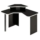 Компьютерный стол Мэрдэс СКЛ-ИгрУгл120 ЧБЕ+НКИЛ-УГЛ ЧБЕ левый 120x88x100 см ЛДСП цвет черный,белый жемчуг