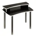 Компьютерный стол Мэрдэс СКЛ-Софт120МО+НКИЛ120 ЧБЕ 120x95x75 см ЛДСП цвет черный,белый жемчуг