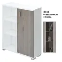 Полка Мэрдэс ПУ-50-2-ФС БЕН 89.40x109.60x30 см нагрузка до 40 кг ЛДСП цвет серый дуб,белый жемчуг