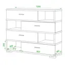 Стеллаж Мэрдэс СБ-40/4 Н 120x98x36 см нагрузка до 40 кг ЛДСП цвет серый дуб