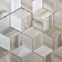Мозаика 3D Arabesco ромбы береза без покрытия 108 шт. 0.96 м²