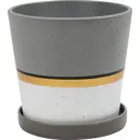 Горшок бетонный Лувр ø14.4 h12.5 см v1.22 л белый конус №2