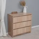 Комод Letta 70x67.5x35.4 см 3 ящика ЛДСП цвет бежевый 3023
