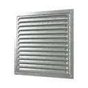 Решётка вентиляционная ERA 150x300(h) металлическая с сеткой цвет цинк