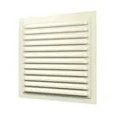 Решётка вентиляционная ERA 125x125 металлическая с сеткой цвет слоновая кость