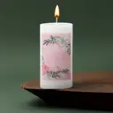 Свеча-столбик «Happy new year» без аромата, 4.5x4.5x9 см
