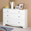 Комод Моби 13.294 Томас 3 ящика 98x40x75 см ЛДСП цвет белый