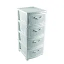 Комод Росспласт 44x100x40 см 4 ящика пластик цвет белый 782