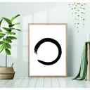 Постер 28 картин Абстракция черно-белая круг 50x40 см, в подарочном тубусе без рамы