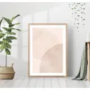 Постер 28 картин Абстракция бежевые круги 70x50 см, в подарочном тубусе без рамы