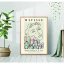Постер 28 картин "Анри матисс рисунок цветы и девушка" 70x50 см, в подарочном тубусе без рамы