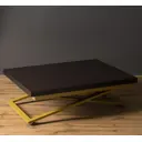 Стол прямоугольный Levmar Compact 70x100 см ЛДСП цвет венге/золотой