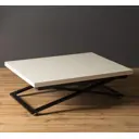 Стол прямоугольный Levmar Compact 70x100 см керамогранит цвет слоновая кость/черный