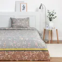 Комплект постельного белья Экономь и Я 9050345, полутораспальный, микрофибра, цвет коричневый