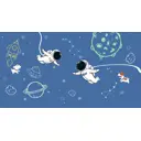 Фотообои флизелиновые Bartonwall 500x270 см Космонавт Космос