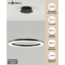 Люстра подвесная светодиодная MODERLI V1753-PL Bona 16 м² нейтральный белый свет цвет черный