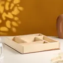 Кашпо деревянное Зигзаг 5 отсеков 25x25x4 см натуральный