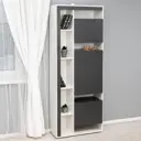 Стеллаж Letta 72.2x185.7x32 см ЛДСП цвет антрацит нагрузка на полку до 15 кг