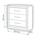 Комод Мэрдэс Км-90/45 КШ 90x90x45 см 3 ящика ЛДСП цвет коричневый/бежево-белый