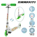 Самокат-Снегокат Graffiti Street Sport зимний 2 в 1 Лисы цвет белый