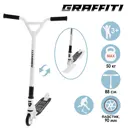 Самокат-Снегокат Graffiti Street Sport зимний трюковой 2 в 1 цвет белый