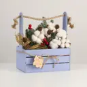 Ящик для декора МДФ 25x15x30 см "С Новым Годом" лаванда