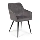 Кресло Tetchair Кресло beata (mod. 8266) 82х60х56 см ткань цвет серый/черный