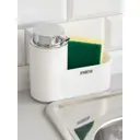 Дозатор мыла с держателем для губок Deнастия 7x14.50x14.50 см abs-пластик цвет белый