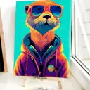 Картина по номерам Red panda Выдра В очках 30x40 см