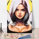 Картина по номерам Девушка Ангел 30x40 см