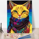 Картина по номерам Red panda Кошка в шарфе 30x40 см