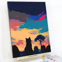 Картина по номерам Red panda Одинокий котик 30x40 см