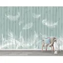 Фотообои флизелиновые Bartonwall 400x270 см Перья M082