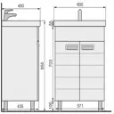 Тумба под раковину напольная Raval Kub Kub.01.60/N/W 57см цвет белый