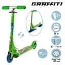 Самокат-снегокат Graffiti 4291940 2 в 1 Динозаврики зеленый