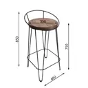 Барный стул Ilwi Mbl 40x85x40 см цвет коричневый
