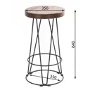 Барный стул Ilwi Mbl-w-st-o-1-в/1/2 35x65x35 см цвет коричневый