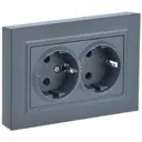 Розетка встраиваемая Iek Brite BR-R24-16-K35-F с заземлением цвет морская волна