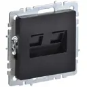 Розетка встраиваемая Iek Brite BR-K20-1-K02 цвет черный