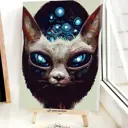 Картина по номерам Red panda Кот Инопланетянин 30x40 см