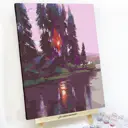 Картина по номерам Red panda Лесной закат 30x40 см