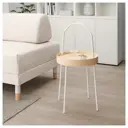 Журнальный столик круглый Кликмебель 38x38 см белый