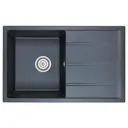 Врезная мойка Emar Quartz 80x38x20 см кварц цвет черный