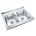 Накладная мойка Emar Steel 80x40x19 см сталь цвет хром
