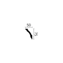Плинтус Nmc WT14 WallSTYL на потолок из дюропласта белый 2000x50 мм