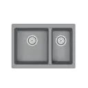 Врезная мойка Emar Quartz 66.5x36x19 см кварц цвет серый